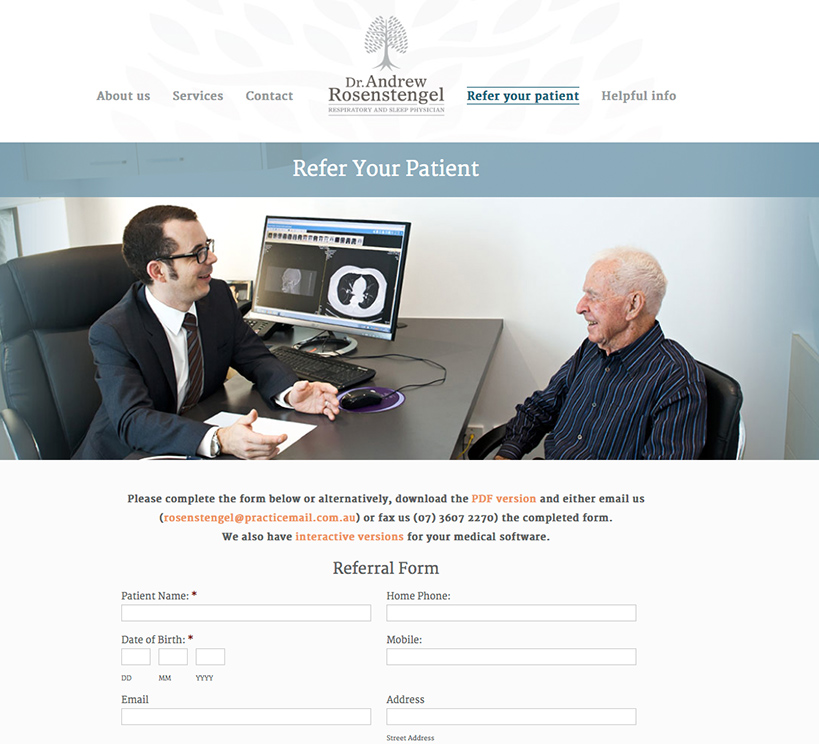 Dr Andrew Rosenstengel Referrals