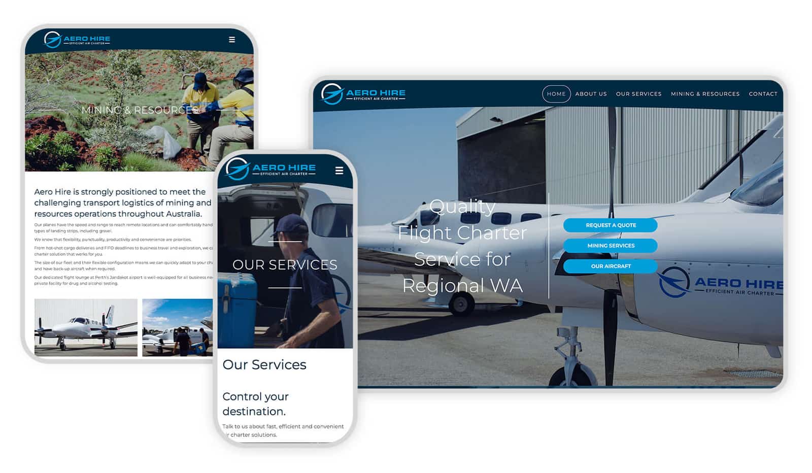 Aero Hire website