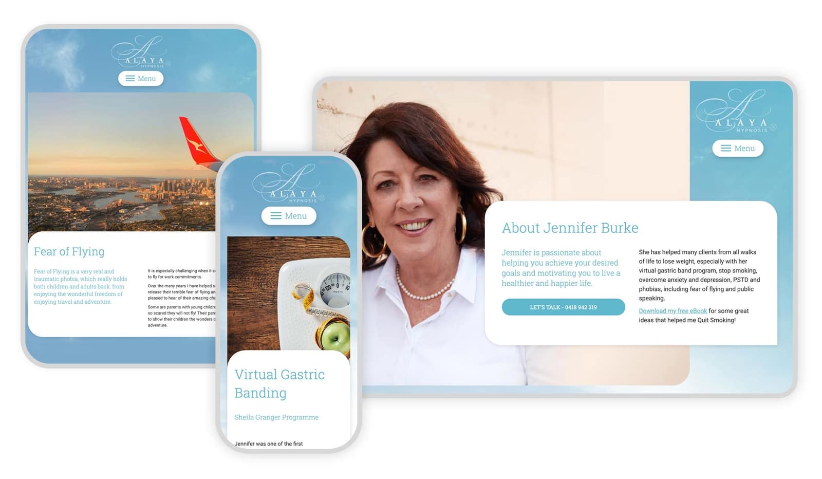 Alaya Hypnosis website
