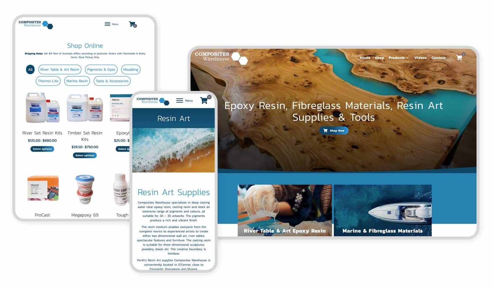 Composites Warehouse website