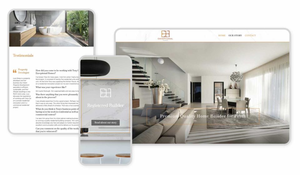 Exceptional Homes website