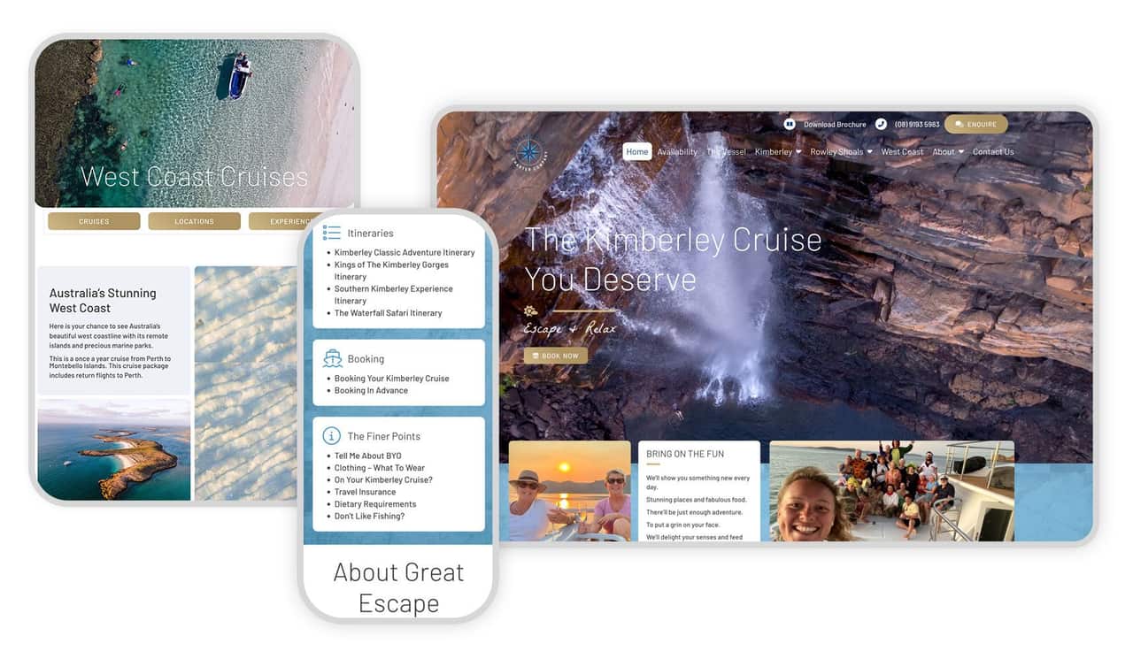The Great Escape Charter Company website